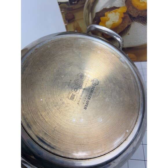 Schulte-Ufer 10.5" Skillet Frying Pan Stainless Steel Non-Stick Two Handles Germ - Picture 4 of 8